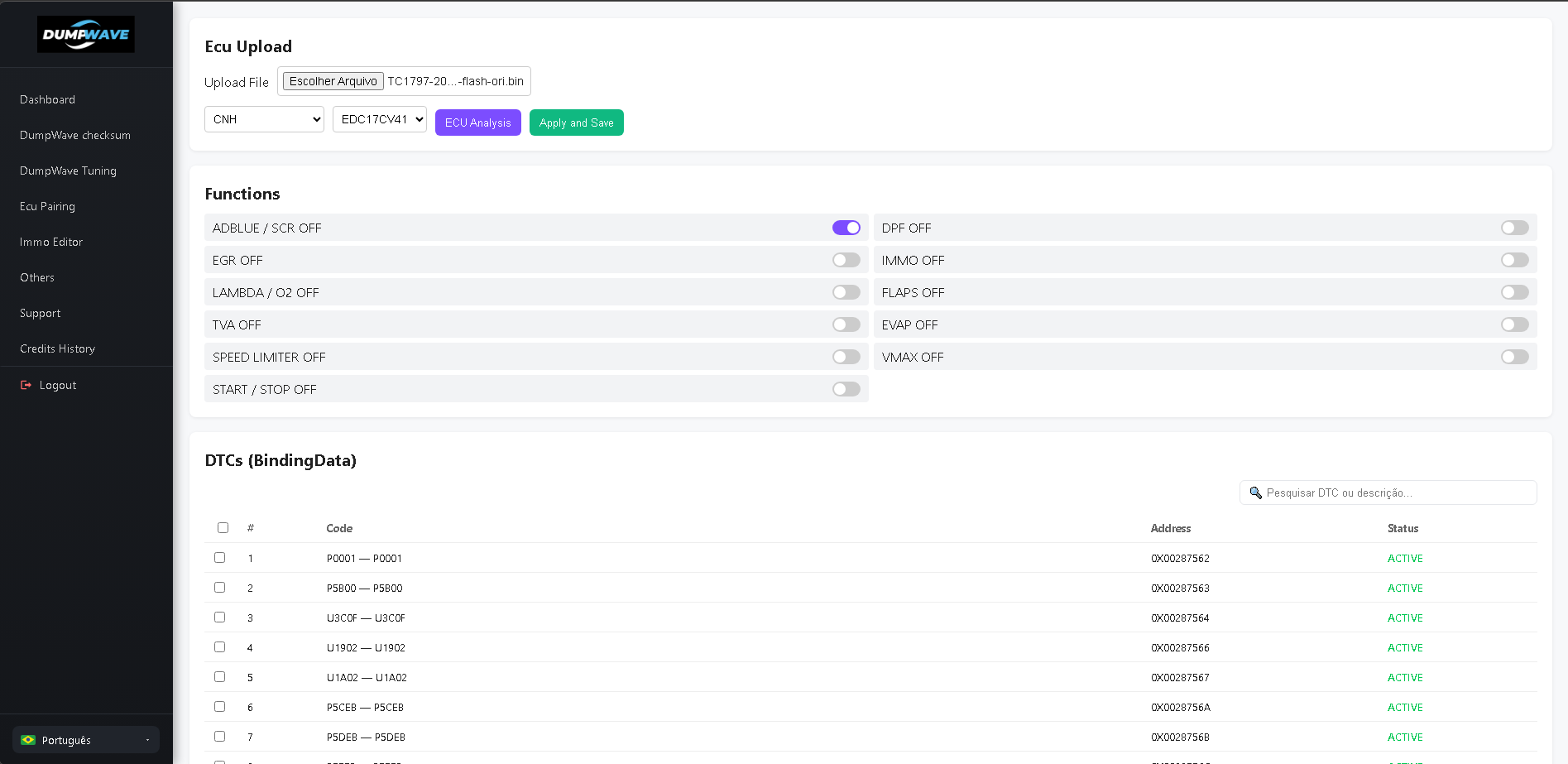 DumpWave Web Preview
